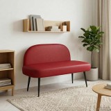 vidaXL Bancă tapițată cu spătar bordo 110 x 60 x 76 cm 42040802