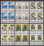 ROMANIA 1982 LP 1051 - 60 DE ANI DE LA CREAREAREA U.T.C. BLOCURI DE 4 TIMBRE MNH