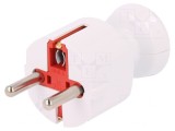 Conector de alimentare AC tată alb 250V 16A 3 pini