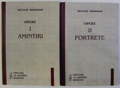 Opere 1 Amintiri; 2 Portrete / Nicolae Bagdasar foto