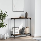 vidaXL Masă consolă, stejar afumat, 75x30,5x75 cm, lemn prelucrat