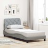 VidaXL Cadru de pat fără saltea, gri deschis, 90x200 cm, textil