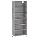 Dulap inalt, gri sonoma, 69,5x32,5x180 cm, lemn prelucrat