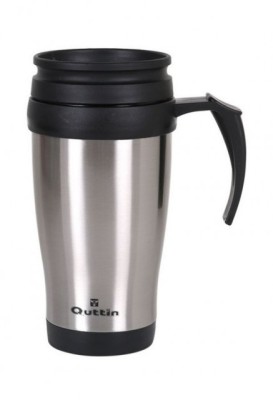 Cana Travel 400 ml - negru/argintiu foto
