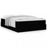 Gossi cadru pat otoman cu saltea neagra 140x200cm piele artificiala