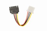 Cablu alimentare 15-pin SATA (T) la 4-pin Molex (M), 0.15m, Gembird &quot;CC-SATA-PS-M&quot; (timbru verde 0.08 lei)