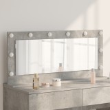 vidaXL Oglindă de toaletă cu lumini LED Gri Ciment 100x45x18 cm