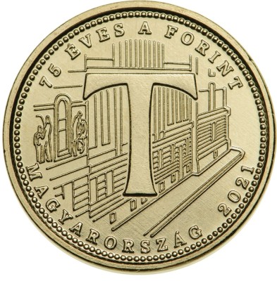Ungaria 5 Forint 2021 - (75 years of the forint - T) 21.2 mm, KM-1019 UNC !!! foto