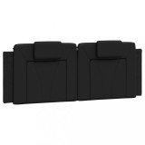 Cumpara ieftin Perna pentru tablie pat, Viana, negru, 140 cm, piele artificiala