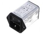 Conector AC soclu tată 1A 250VAC IEC 60320
