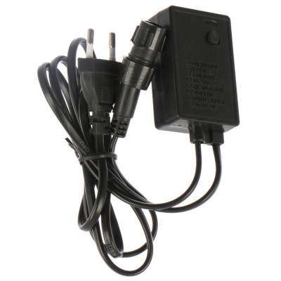 Controler Hoff pentru cablu luminos cu LED de maxim 10 metri, 8 jocuri de lumini, negru foto