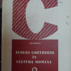 Ecouri Goetheene In Cultura Romana - Ion Roman ,548217