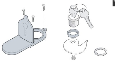 Deblocator manual cu cheie pentru OPTIMO 3, OPTIMO5, 5RI0930000 SafetyGuard Surveillance foto