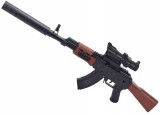 PUȘCĂ SNIPER DE 6 MM CU MUNIȚIE BB, LUNETĂ AWP, JUCĂRIE PENTRU COPII