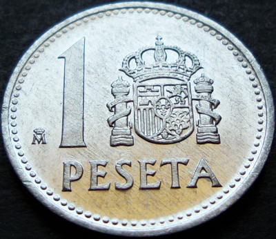 Moneda 1 PESETA - SPANIA, anul 1987 *cod 1077 = UNC foto