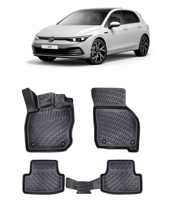 Set Covorase Auto Cauciuc Volkswagen Golf 8 Cutie Manuala (2019-2022)