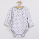 Cumpara ieftin Body cu maneca lunga, New Baby, Marime 56, Din bumbac 100%, Classic II Grey with stars