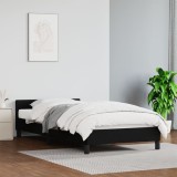Cadru Pat Gossi Negru 80x200 cm Piele Ecologica Tablie