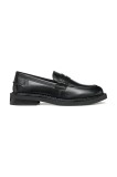Geox mocasini de piele D SERILDA culoarea negru, cu toc plat, D56WYE 00043 C9999