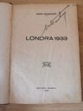 &bdquo;Londra 1933&rdquo;, note de călătorie - IOAN MASSOFF. EDITURA RAMPA, București 1934