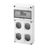Tablou neechipat 10 module 4 locuri priză IP65 &ndash; GEWISS | GW68003N