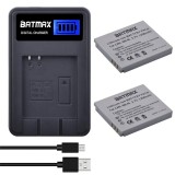 Set 2 acumulatori NB-4L + incarcator pentru Canon IXUS 50 55 60 65 80 75 100 I20 110 115 120 130 IS 117 220 230 255 HS SD780