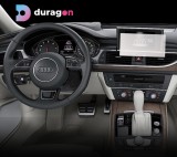 Folie Protectie Navigatie Audi A6 2014-2018, Duragon, protectie Display Navigatie, silicon Transparent, Anti-zgarieturi, kit instalare