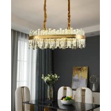 Candelabru LED Achim cu Telecomanda, 200W, Diametru 80cm, Auriu, Dimabil