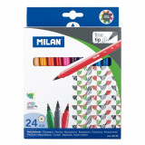 Cumpara ieftin Set 24 Carioci Multicolore MILAN, Carioci Colorate, Carioci Multicolore, Set Carioci Multicolore MILAN, Carioci Lavabile, Marker Colorat, Markere Colo