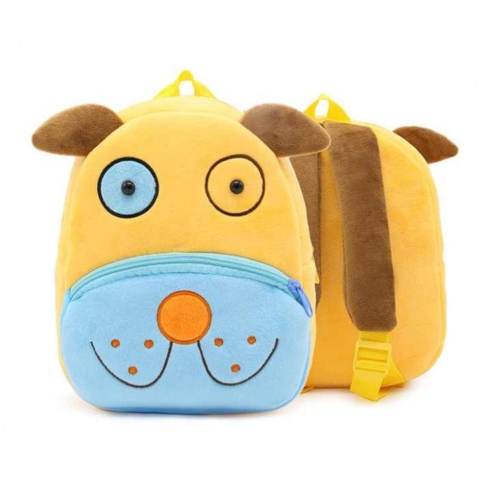 Ghiozdan gradinita pentru copii prescolari WePro Store, model Catel galben, plus, 26 x 24 x 10