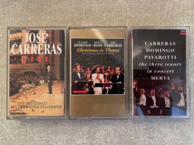 Jose CARRERAS / Placido DOMINGO Diana ROSS / Luciano PAVAROTTI - 3 Casete Imprimate Original foto