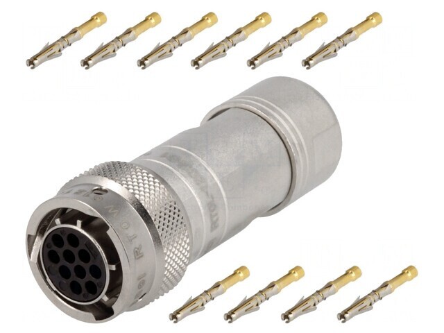 Conector circular RT360 mufă mamă crimpat 10 PIN