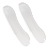 Cumpara ieftin Set 2 branturi cu pernite de calcai, pentru pantofi cu toc, silicon transparente, marime universala, confort ridicat si fixare autoadeziva