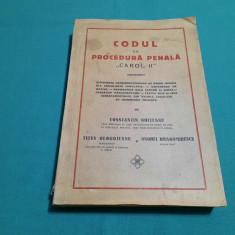 CODUL DE PROCEDURĂ PENALĂ CAROL II/ GHIȚEANU, GLOGOJEANU, DRAGOMIRESCU/1936