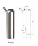 Carcasa inox pentru manson lung din cauciuc, model K