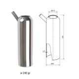 Carcasa inox pentru manson lung din cauciuc, model K