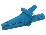 Bornă crocodil albastră 10A 51mm nichelată ELECTRO-PJP 5002/LM-IEC-BL