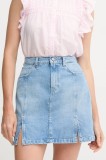 Pepe Jeans fustă din denim MINI SKIRT HW SLIT mini, evazati, PL901208