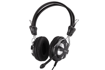 CASTI A4tech, &amp;quot;ComfortFit&amp;quot;, cu fir, standard, utilizare multimedia, microfon pe brat, conectare prin Jack 3.5 mm x 2, negru / argintiu, &amp;quot;HS-28-2&amp;quot;, (ti foto