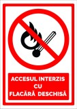 Indicator pentru accesul interzis cu flacara deschisa