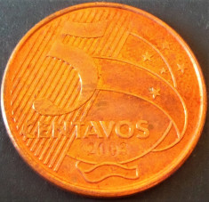 Moneda 5 CENTAVOS - BRAZILIA, anul 2003 *cod 693 = A.UNC foto