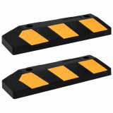 Cumpara ieftin Limitatoare parcare reflectorizante 2 buc. 56x15x10 cm cauciuc
