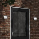 vidaXL Lampă exterioară de perete cu LED, negru, aluminiu turnat