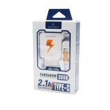 Cumpara ieftin Incarcator Universal Usb cu 2 Porturi Luminate si Cablu Micro Usb Elworld Portocaliu