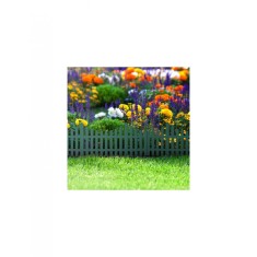 Gard decorativ verde extensibil pentru gradina din plastic, 60 x 23 cm