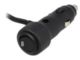 Mufă brichetă auto 7-12VDC Inom 8A neagră