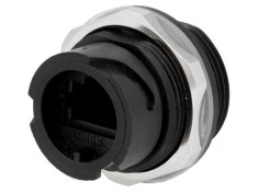 Adaptor Soclu 8P8C IP67 Plastic Cat5e foto