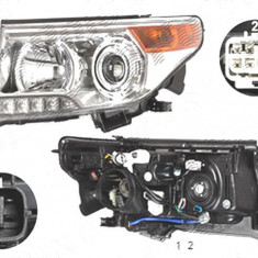 Far Toyota Land Cruiser V8 (Fj200), 01.2012-08.2015, fata, Stanga, xenon; cu LED daytime running light; D4S+HB3+LED+WY21W; electric; fara unitate con