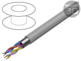 Cablu ecranat 2x2x0,5mm folie Al-PET PVC gri
