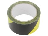 Bandă Avertizare Autoadezivă Galben-Negru 66m x 50mm